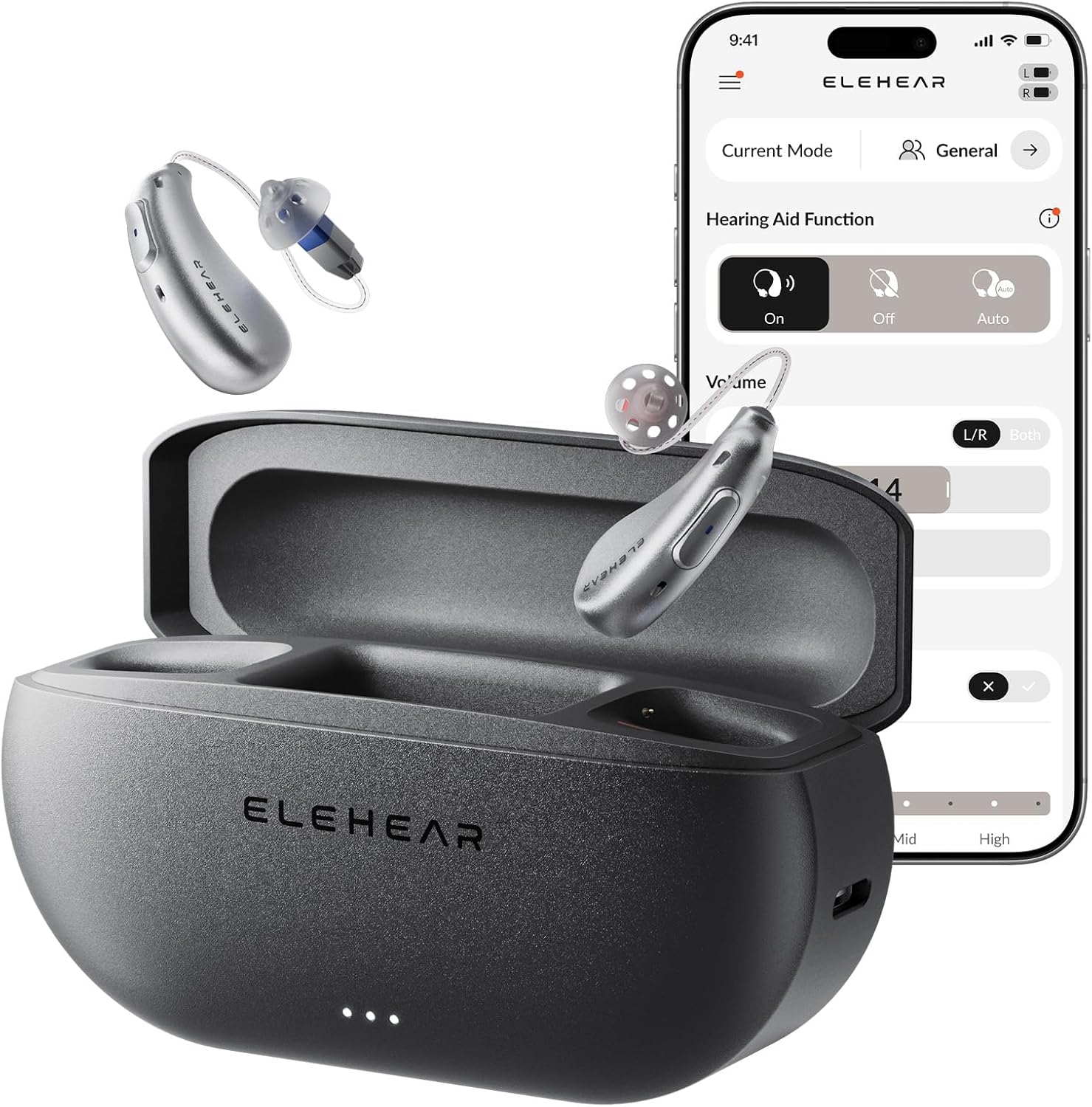ELEHEAR Beyond OTC Hearing Aids with Bluetooth & App Control