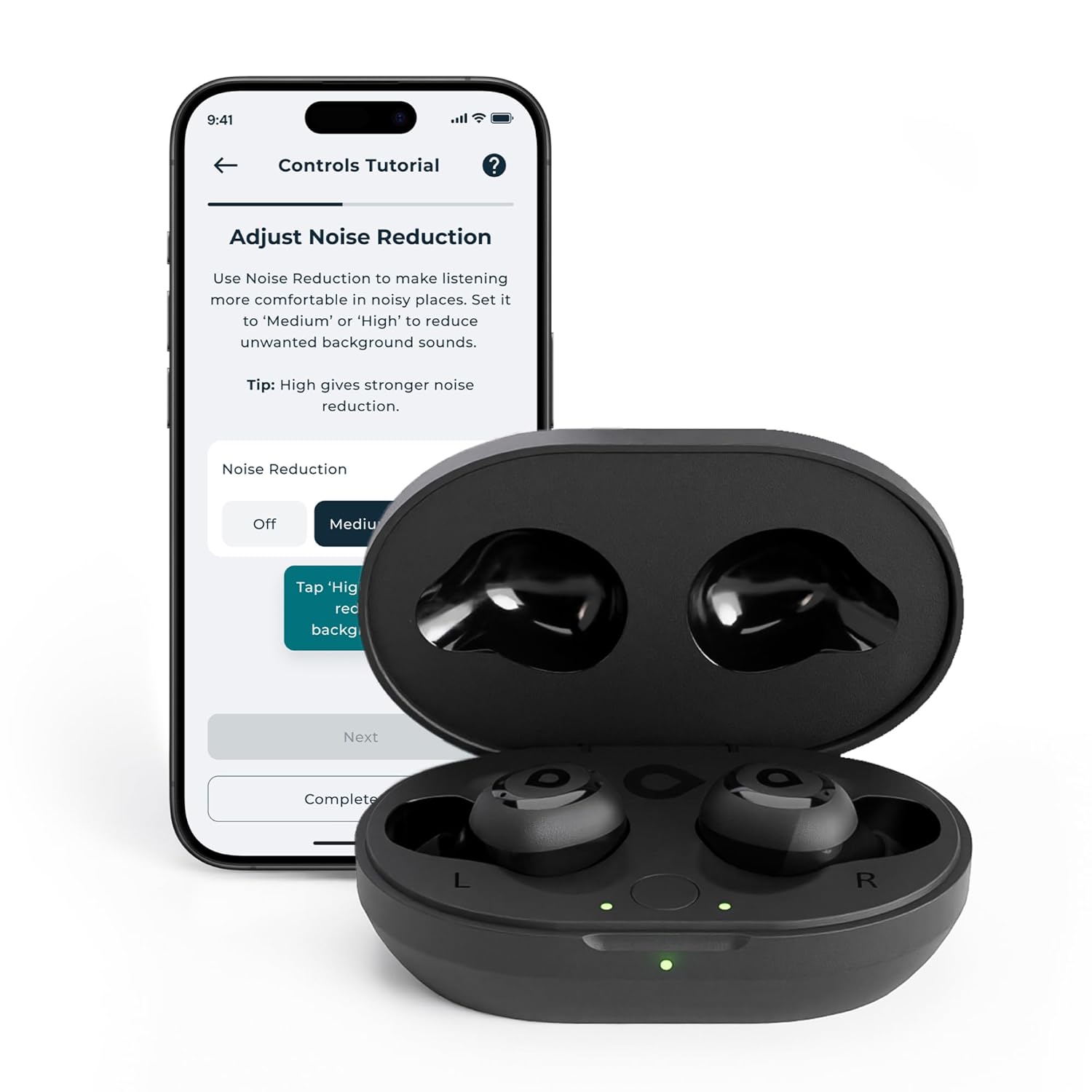 Lexie H1 Rechargeable OTC Hearing Aid Earbuds