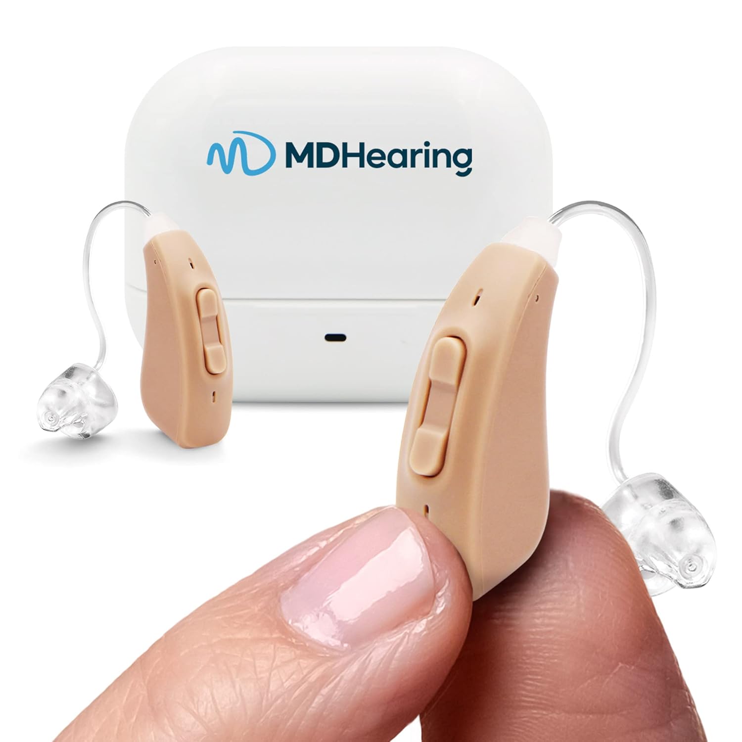 MDHearing AIR Rechargeable OTC Hearing Aid (Pair)