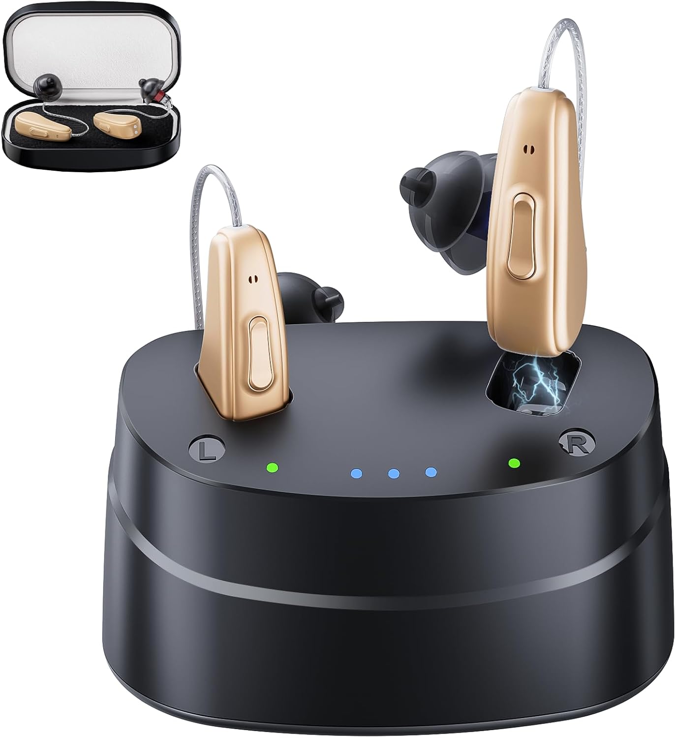 NVBOTY Rechargeable OTC Hearing Aid with Noise Cancellation