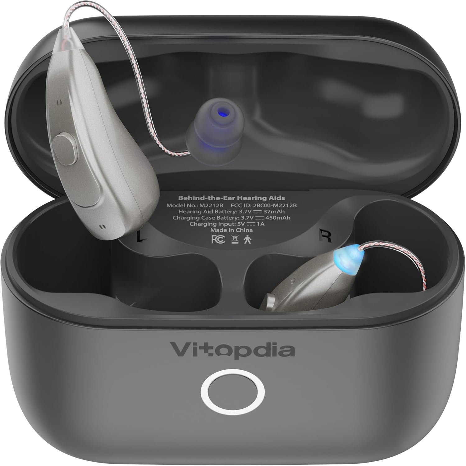 VITOPDIA 3-in-1 Rechargeable Bluetooth OTC Hearing Aids