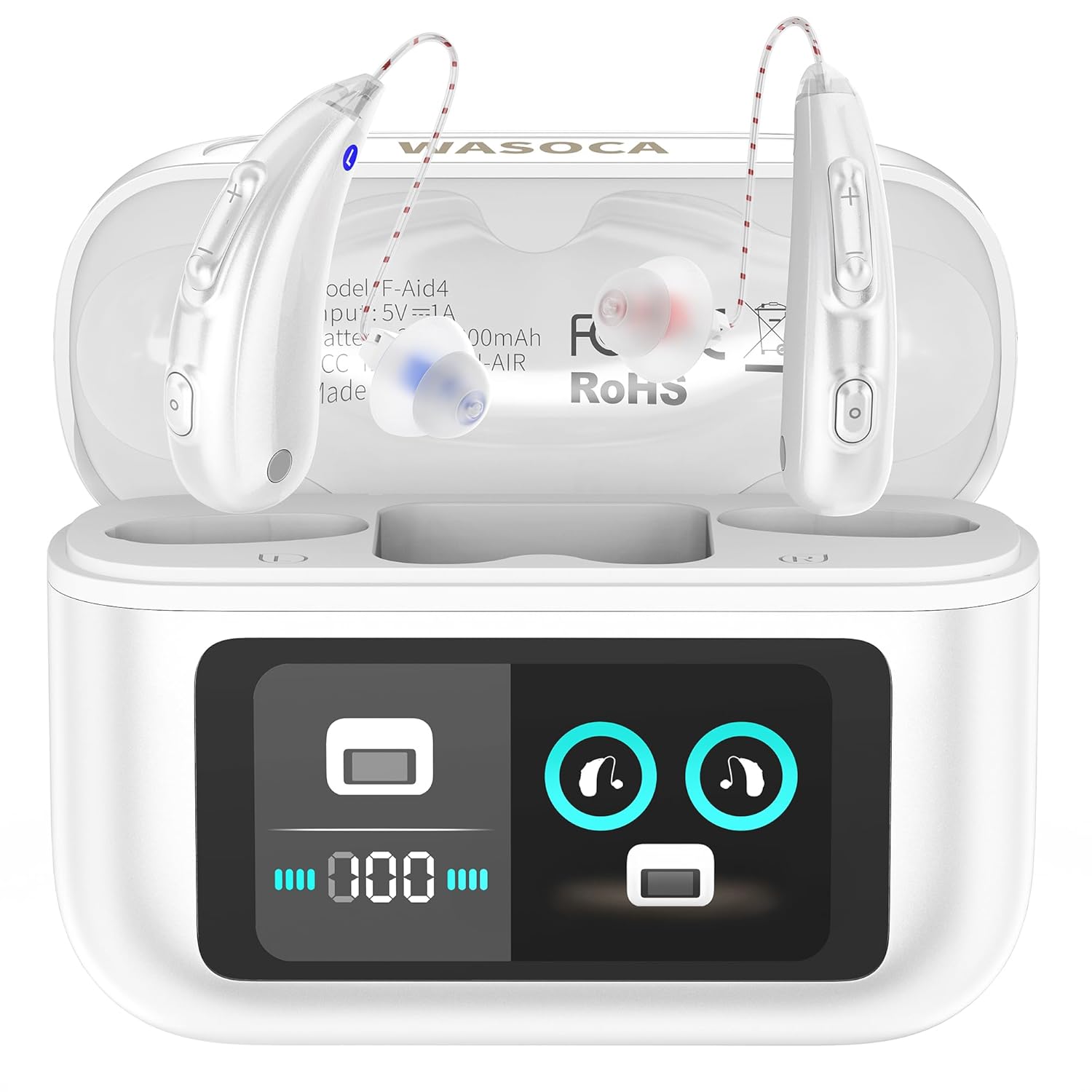 WASOCA Rechargeable Bluetooth Hearing Aids with App