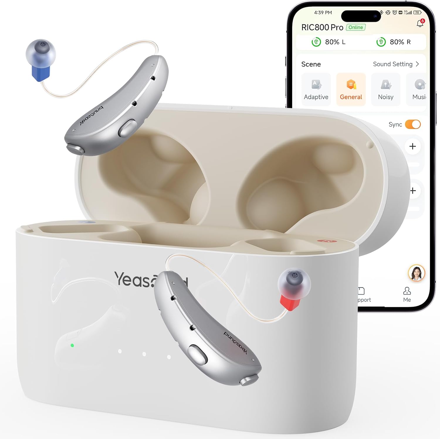 Yeasound RIC800 Bluetooth Rechargeable Hearing Aid